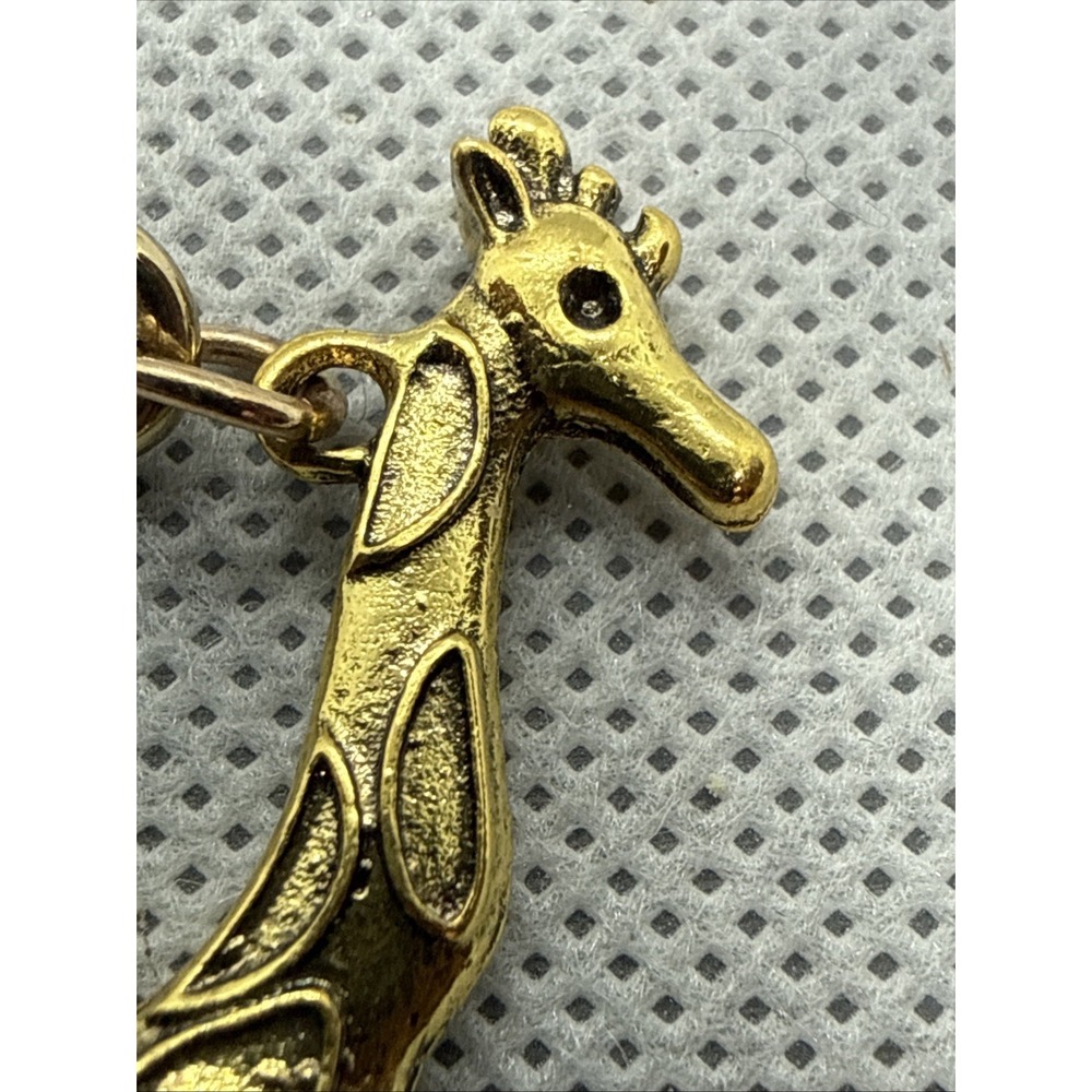 Giraffe Key Chain Gold Color 2” - Picture 7 of 13